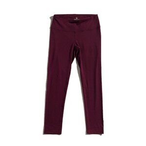 90 Degree By Reflex Leggings Womens Size XL Burgundy Pull-On Activewear